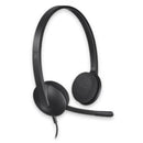 Logitech Wired USB Headset H340 Black Noise Cancelling MIC 1.8m Cable