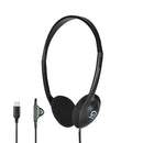 Shintaro USB-C Lightweight Headphones with Volume Control Flexible Headband 2m Cord Ideal for Office and Classroom Use