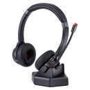 Shintaro Wireless Headset with Mic - Noise Cancelling Dual Device Connectivity 30m Range 40 Hours Talk Time with Charging Base