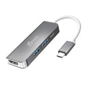 J5create JCD371 USB-C to HDMI and USB 3.1 2-Port with Power Delivery (USB-C to HDMI 2x USB-A 3.1 USB-C PD 60W)