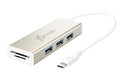 J5create JCH347 USB-C 3 port USB-A HUB with SD and Micro SD card reader