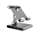 J5create JTS224 Multi-Angle Stand Docking Station for iPad Samsung Tablet Surface Pro 8 (USB-C to 4K HDMI USB-C 100W PD USB-Ax2 SD card reader)