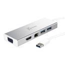 J5create JUD380 USB 3.0 Mini Dock for Dual Display with HDMI and VGA Output 2 USB 3.1 Type-A and Gigabit Ethernet Connectivity