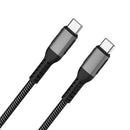 Shintaro USB-C Charge Cable 1m Aluminium head braid support Max 20V5A 100W charging Emark IC 480Mbps data.