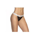 Lace Keyhole V Back Pantie Black Medium Large