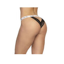 Lace Keyhole V Back Pantie Black Medium Large