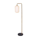 Metal Floor Lamp With Opal Glass Shade