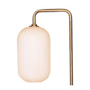 Metal Floor Lamp With Opal Glass Shade