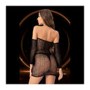 Lapdance 2Pc Mini Dress With Sleeves Set Black One Size
