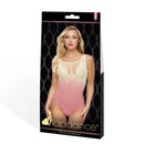 Lapdance Rosy Sunset Bodysuit Cream Rose One Size