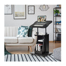 Height Adjustable Mobile Laptop Desk With Wheels