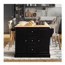 Large Mobile Kitchen Island Cart With Adjustable Shelves