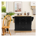 Large Mobile Kitchen Island Cart With Adjustable Shelves