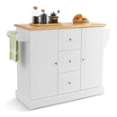 Large Mobile Kitchen Island Cart With Adjustable Shelves