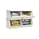 Large Stackable Bins Cubes With Lids Storage Organizers Coffee
