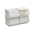 Large Stackable Bins Cubes With Lids Storage Organizers Coffee