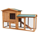 Large Wooden Chicken Coop And Rabbit Hutch With Ramp