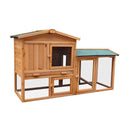 Large Wooden Chicken Coop And Rabbit Hutch With Ramp
