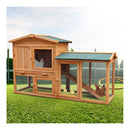 Large Wooden Chicken Coop And Rabbit Hutch With Ramp