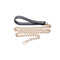Leashed Lover Black Gold Chain Leash