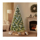 Led Christmas Tree 6Ft Pre Lit Light 8 Flash Modes Pine Cones
