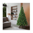 Led Christmas Tree 6Ft With Rattan Tree Skirt Warm Light Green
