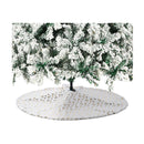 Led Christmas Tree 210Cm 7Ft With Tree Skirt Light Snow Sprayed Green