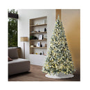 Led Christmas Tree 6Ft With Tree Skirt Light Snow Sprayed Green
