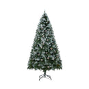 Led Christmas Tree 7Ft Pre Lit Light 8 Flash Modes Pine Cones