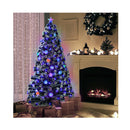 Led Christmas Tree 7Ft With Tree Skirt Light Snow Sprayed Green