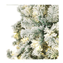 Led Christmas Tree 7Ft With Tree Skirt Light Snow Sprayed Green