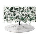 Led Christmas Tree 7Ft With Tree Skirt Light Snow Sprayed Green