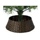Led Christmas Tree 8Ft With Rattan Tree Skirt Warm Light Green