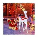 Led Lighted Christmas Reindeer And Santa Sleigh
