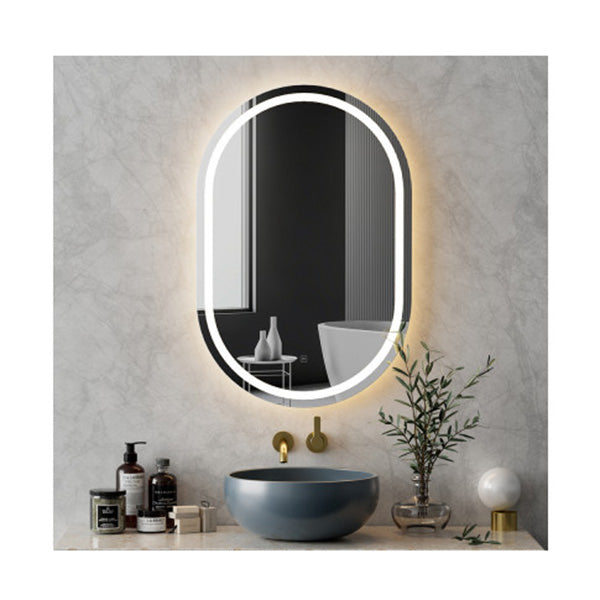 Led Wall Mirror With Light 50X75Cm Bathroom Decor Oval Mirrors Vanity