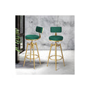 Bar Stools Velvet Kitchen Green