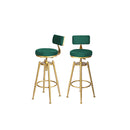 Bar Stools Velvet Kitchen Green