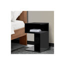 1Pc Bedside Table Drawer Side Black