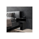 1Pc Bedside Table Drawer Side Black