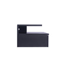 2X Bedside Tables Warm White Led Light Black