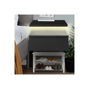 2X Bedside Tables Warm White Led Light Black