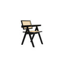 2X Black Wicker Armchair Dining Chair