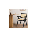 2X Black Wicker Armchair Dining Chair