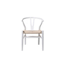 2X Dining Chairs Wooden Hans White