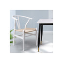 2X Dining Chairs Wooden Hans White