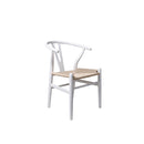 2X Dining Chairs Wooden Hans White