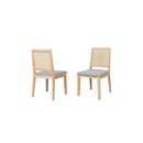 2X Rattan Dining Chair Solid Wood Lounge