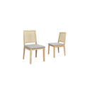 2X Rattan Dining Chair Solid Wood Lounge