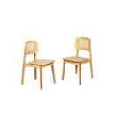 Rattan Dining Chair Wooden Kitchen Chair