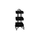 3 Tiers Kitchen Trolley Cart Black